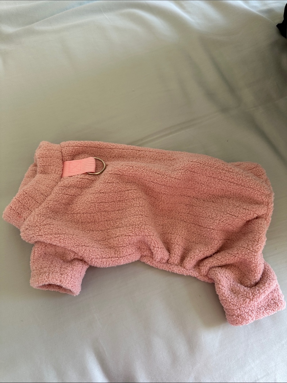 Cozy Pink Sherpa Dog Jumpsuit - Soft Winter Pet Wear